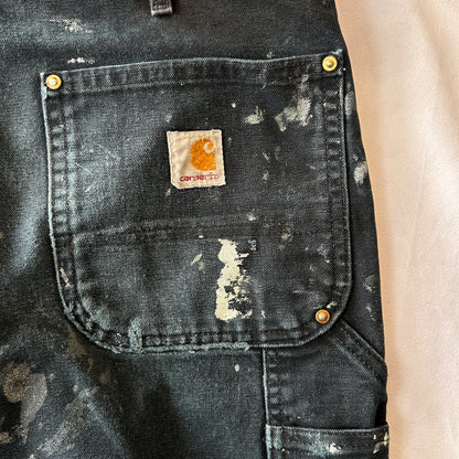 Carhartt カーハート ダブルニーワークパンツ ペンキ USA製 Loose Fit ブラック(36×30)/C0930P-SO