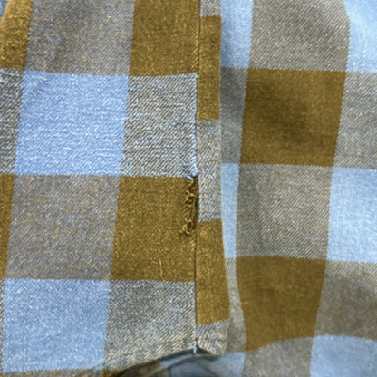 90's Dickies ディッキーズ ネルシャツ バッファローチェック 青黒 (L)/B2913SH-SO