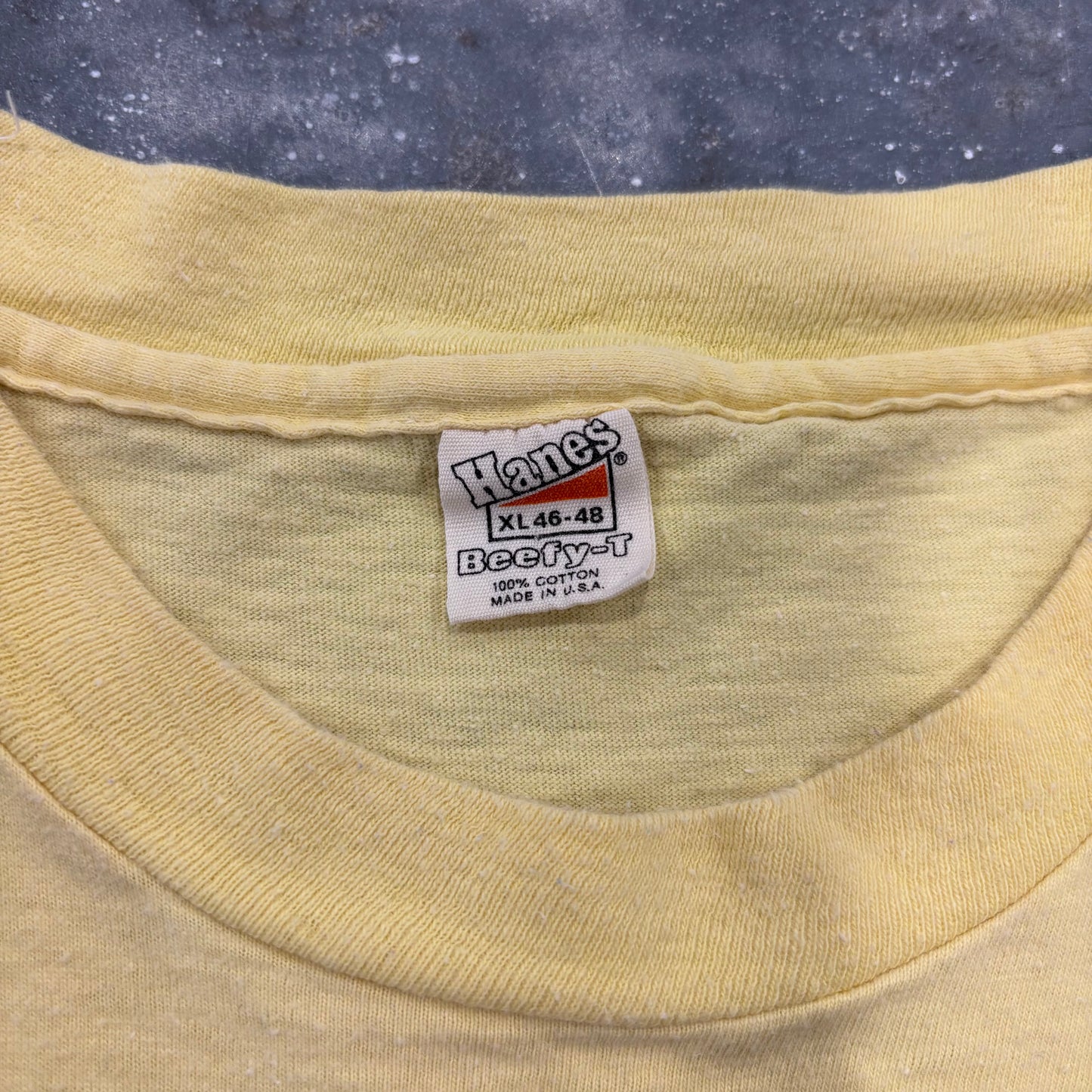 70's Hanes Beefy-T ヘインズ "San Diego Zoo" アニマルプリントTシャツ クリーム(XL)/B3497T-SO