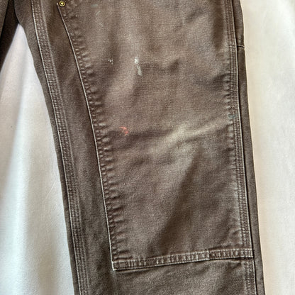 Carhartt カーハート ダブルニーワークパンツ B136 DKB カットオフ ダークブラウン(34×30)/C0931P-SO