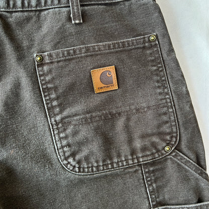 Carhartt カーハート ダブルニーワークパンツ B136 DKB カットオフ ダークブラウン(34×30)/C0931P-SO