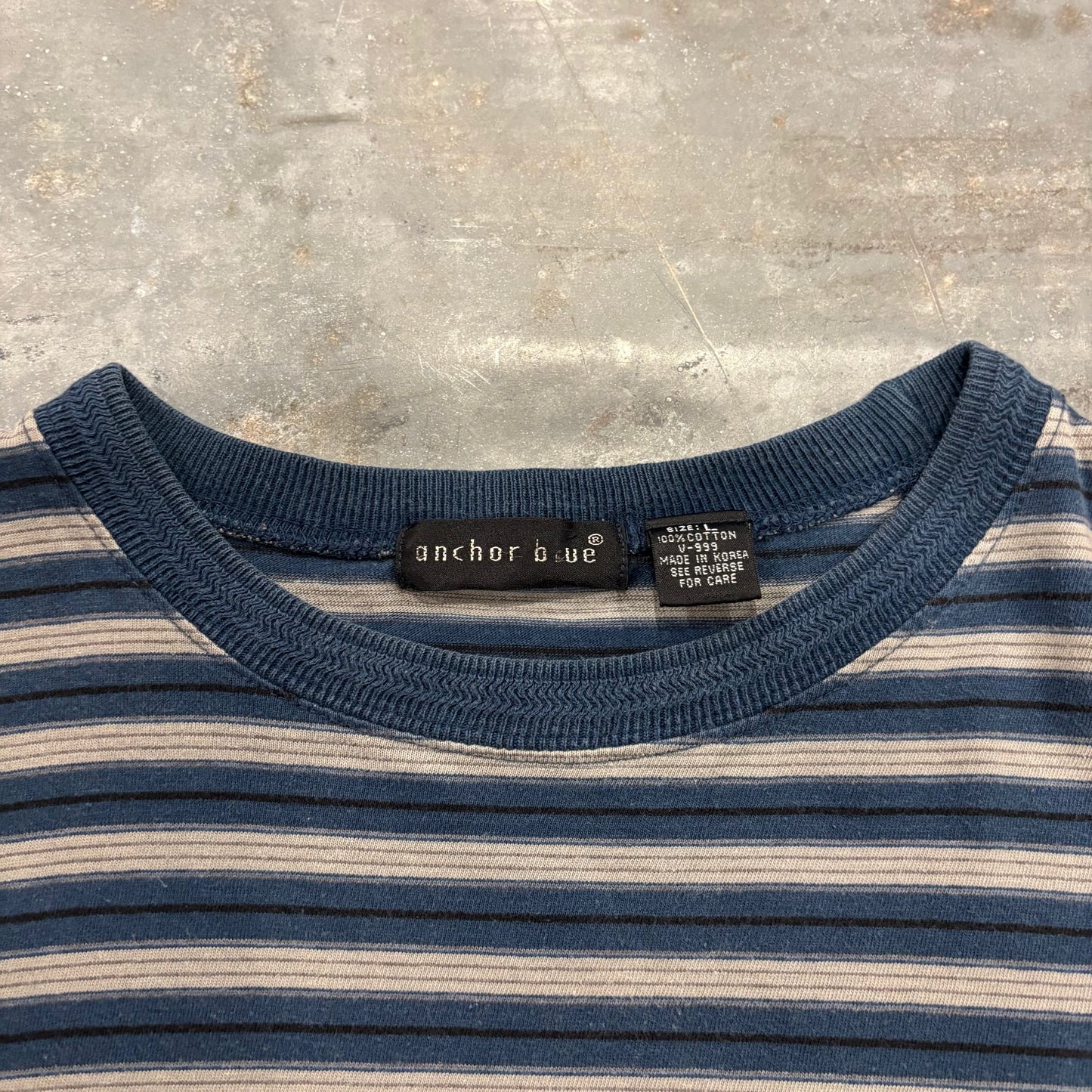 00's anchor blue ボーダーTシャツ ネイビー (L) B4017T-SO
