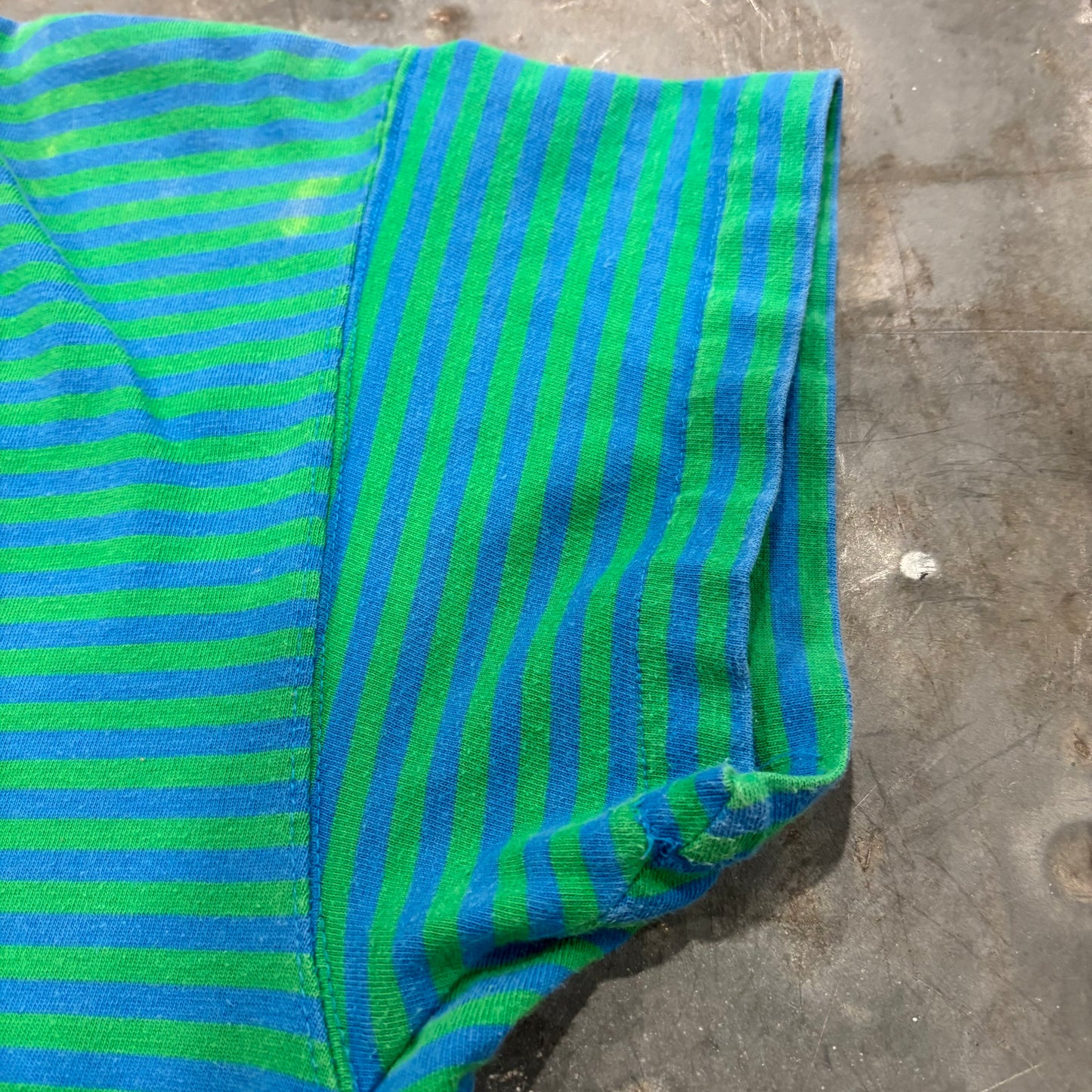 90's DOCKERS ドッカーズ ボーダーTシャツ 青・緑 (L) B4018T-SO