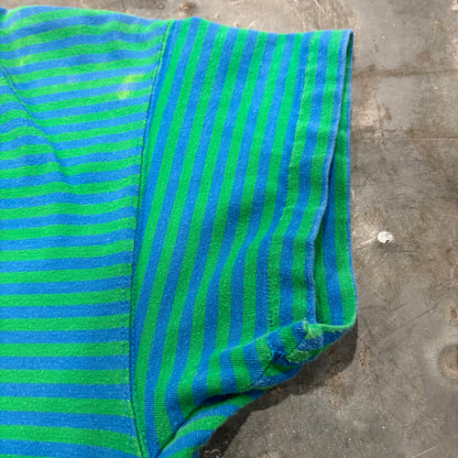 90's DOCKERS ドッカーズ ボーダーTシャツ 青・緑 (L) B4018T-SO