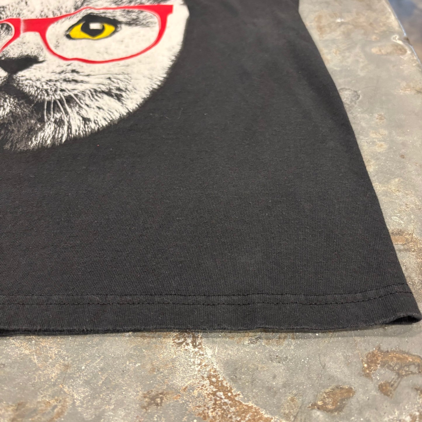 10's Walnut&39 アニマルプリントTシャツ 猫 ブラック(L)/B3500T-SO