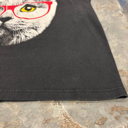 10's Walnut&39 アニマルプリントTシャツ 猫 ブラック(L)/B3500T-SO