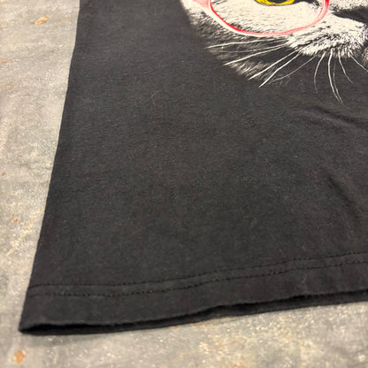 10's Walnut&39 アニマルプリントTシャツ 猫 ブラック(L)/B3500T-SO