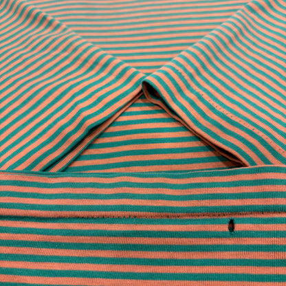 90's Ralph Lauren ラルフローレン ボーダーTシャツ 緑オレンジ (M) B2814T-SO