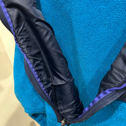 90's Patagonia パタゴニア ハーフジップフリースプルオーバー ターコイズブルー USA製(M)/A9846F-SO