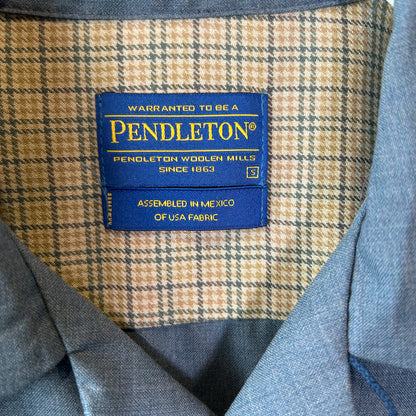 00's Pendleton ペンドルトン ボードシャツ 無地 ブルー(S)/C1717SH-SO