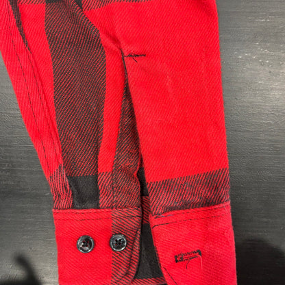 80's ST.JHONES BAY "Big Mac Flannel" フランネルチェックシャツ 赤黒 (L)/B2917SH-SO