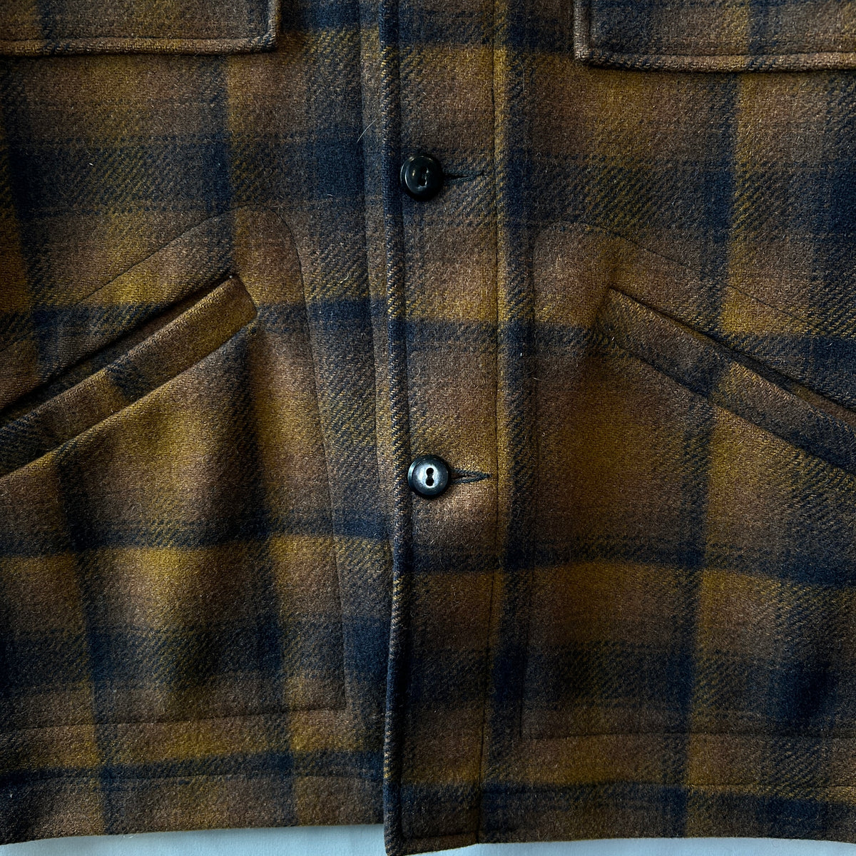 70's Pendleton ペンドルトン ウールジャケット オンブレチェック ブラウン(M)/C1718J-SO