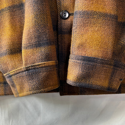 70's Pendleton ペンドルトン ウールジャケット オンブレチェック ブラウン(M)/C1718J-SO