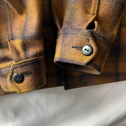 70's Pendleton ペンドルトン ウールジャケット オンブレチェック ブラウン(M)/C1718J-SO
