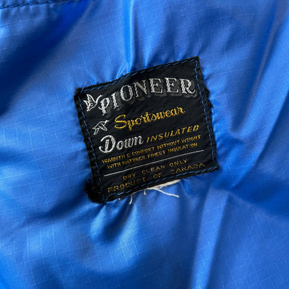 80's PIONEER モンゴメリーワード ナイロンダウンジャケット ブルー/A9868J-SO