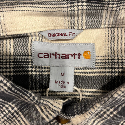 00's Carhartt カーハート フランネルシャツ 白黒灰 (M)/A7948SH-SO
