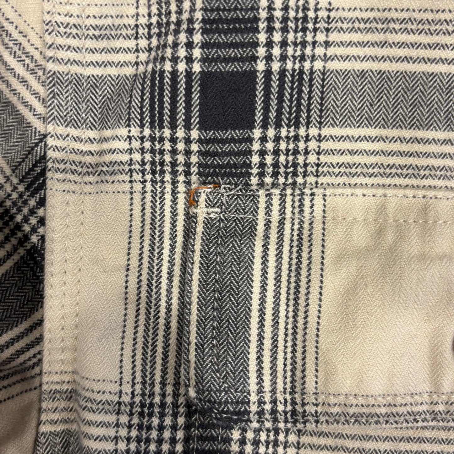 00's Carhartt カーハート フランネルシャツ 白黒灰 (M)/A7948SH-SO