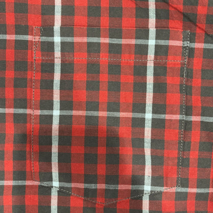 00's Patagonia パタゴニア ボタンダウンチェックシャツ 赤黒緑 (L)/A7919SH-SO