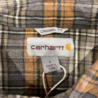 00's Carhartt カーハート チェックシャツ 黒白茶 (L)/A7935SH-SO