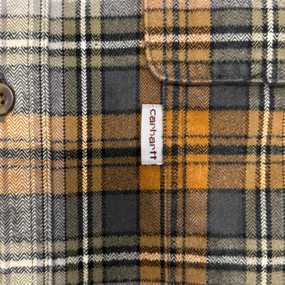 00's Carhartt カーハート チェックシャツ 黒白茶 (L)/A7935SH-SO