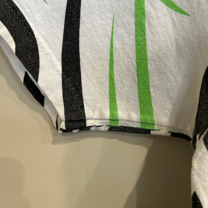 00's BLACK LABEL ブラックレーベル "FREE DOM " 総柄Tシャツ 白黒緑 (XL)/B2088T-SO