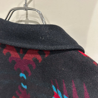 90's Pendleton ペンドルトン　High Grade Western Wear ネイティブ柄ウールジャケット 黒赤/A5569J-SO