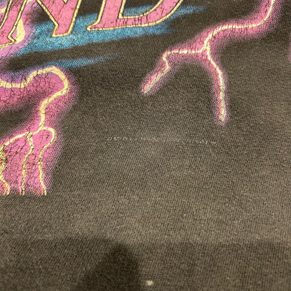 00's THUNDER SPORTSWEAR "FEEL THE WIND" Tシャツ ブラック (L)/A7137T-SO