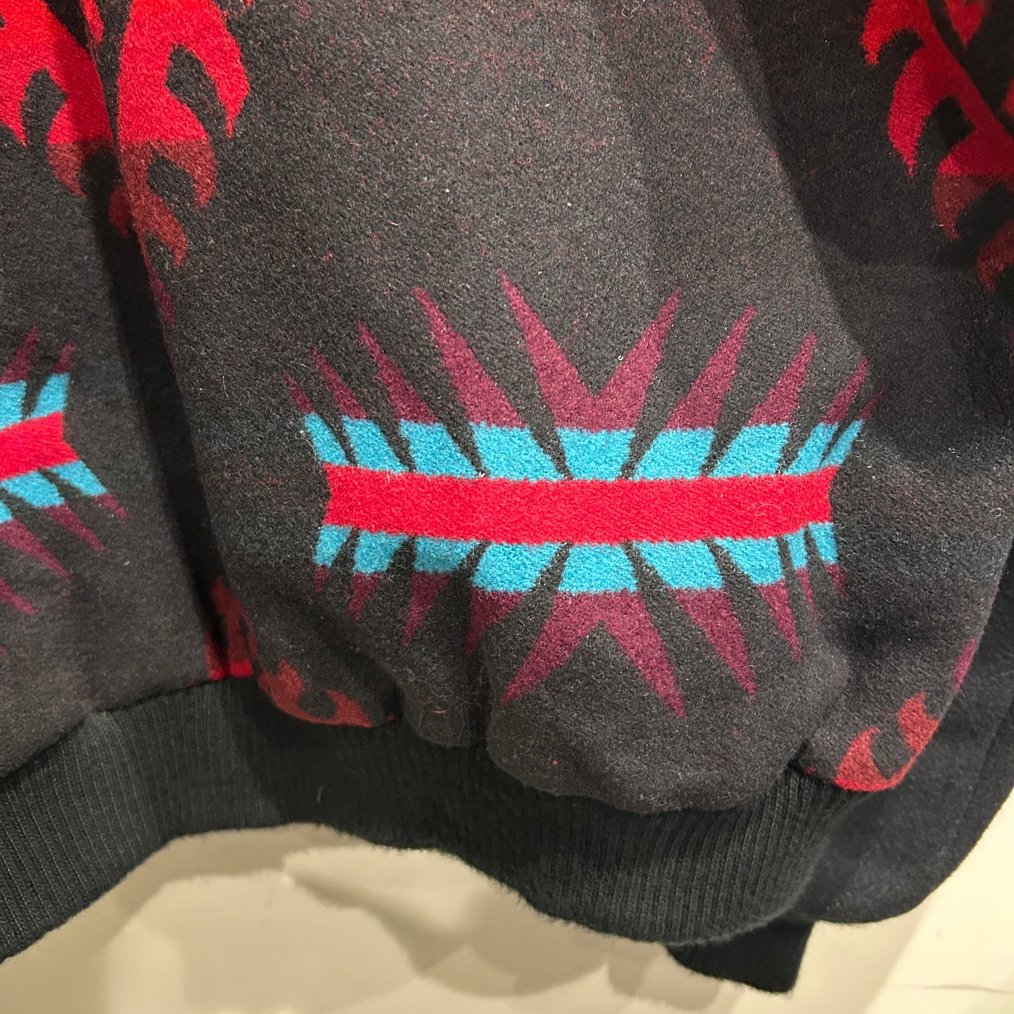 90's Pendleton ペンドルトン　High Grade Western Wear ネイティブ柄ウールジャケット 黒赤/A5569J-SO