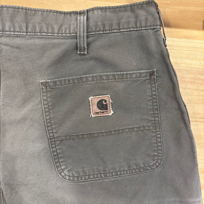 00's Carhartt カーハート ダック ハーフパンツ ブラウン系 (サイズ不明 w35相当)/B4028P-SO