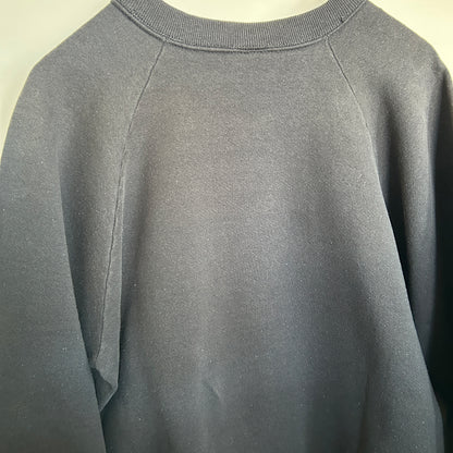 90's Screen stars "Don't worry Be Happy" ラグランスウェット 黒 (XL)/A8179S-SO