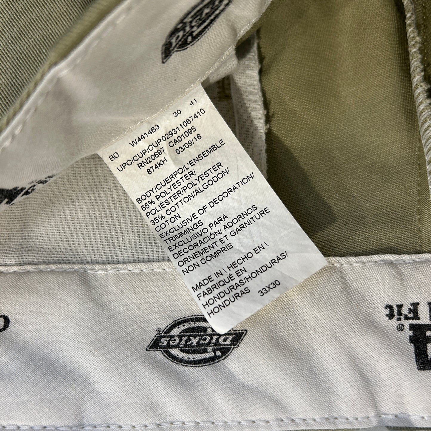00's Dickies 874 ディッキーズ チノパン ワークパンツ ベージュ (33×30)/B3740P-SO