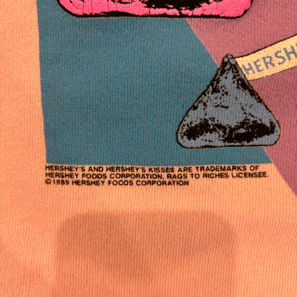 90's  Hanes  HERSHEY'S ラグラン スウェット ピンク XL /A7855S-SO