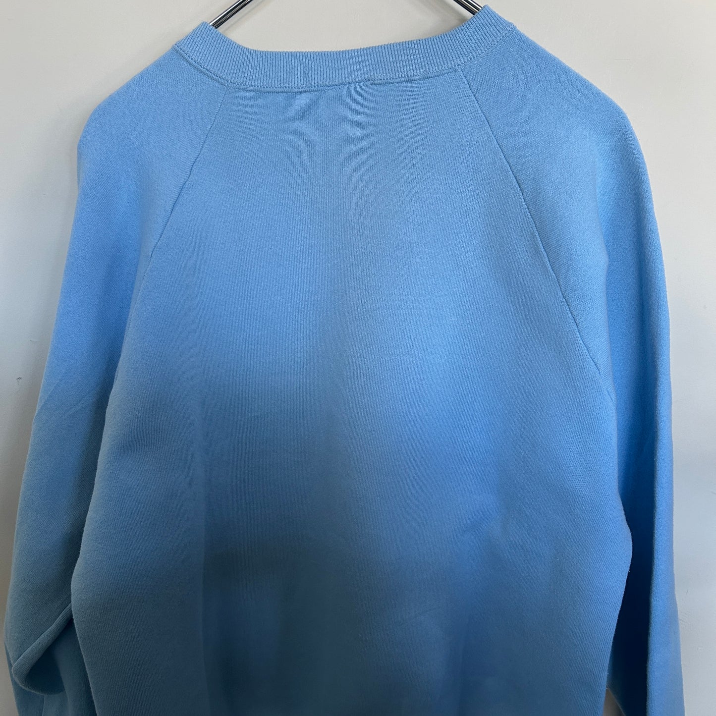 90's FRUIT OF THE LOOM Baxten アニマルラグランスウェット 水色 (L)/B2532S-SO