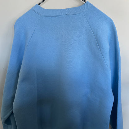 90's FRUIT OF THE LOOM Baxten アニマルラグランスウェット 水色 (L)/B2532S-SO