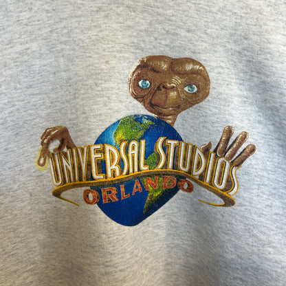90's ~00's Universal Studios Orlando E.T. 霜降り スウェットシャツ 白 (サイズ不明)/B3126S-SO