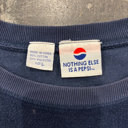 90's  PEPSI オフィシャル 企業 スウェット ネイビー L /A7676S-SO