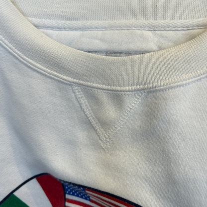 00's Gear CNN ニュースチャンネル スウェットシャツ 白 (XL)/B1256S-SO