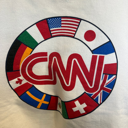 00's Gear CNN ニュースチャンネル スウェットシャツ 白 (XL)/B1256S-SO