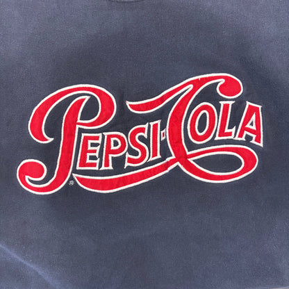 90's  MV SPORT  PEPSI COLA  リバースウィーブ 企業 スウェット ネイビー L /B3058S-SO