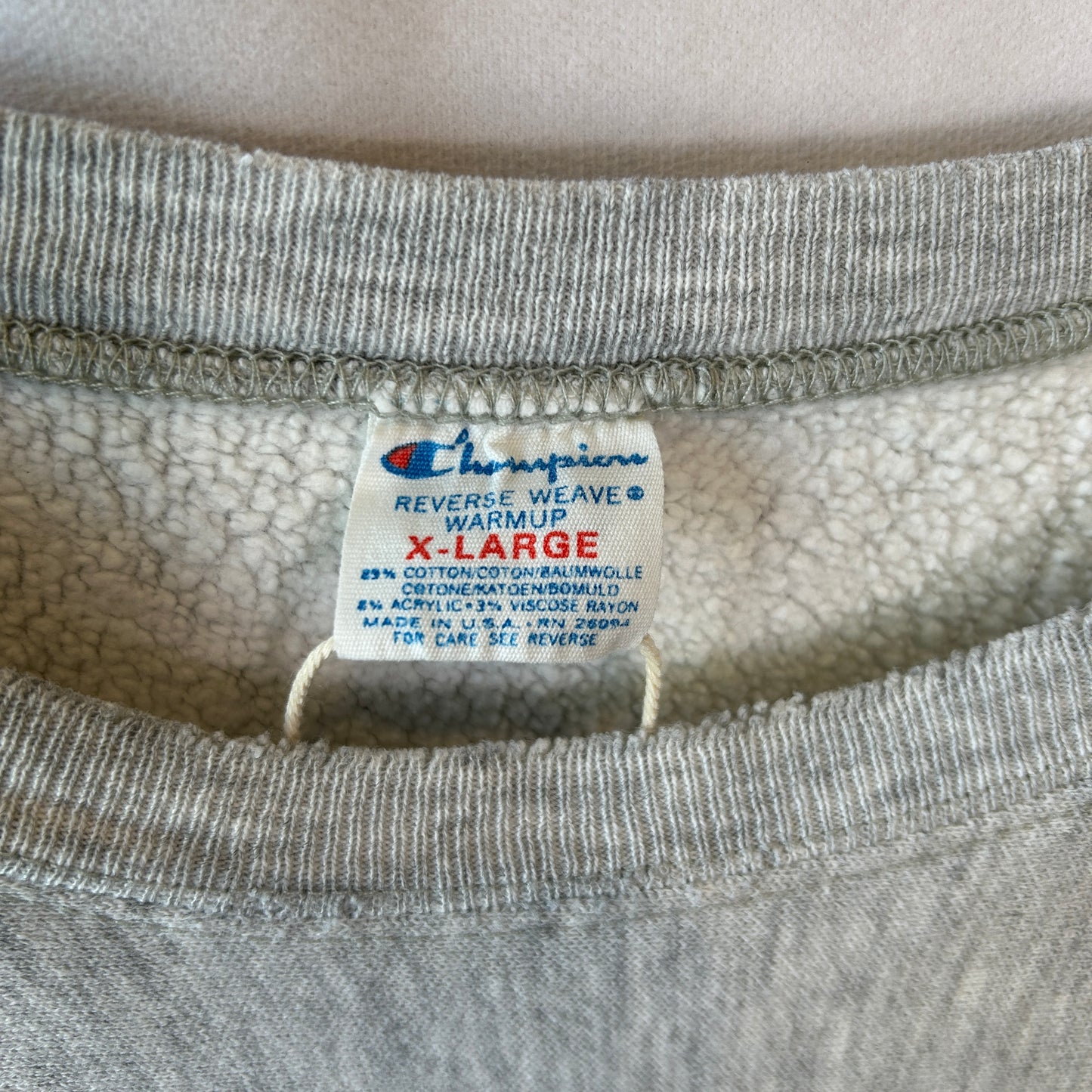 80's Champion Reverse Weave  リバースウィーブ MANKATO EAST SWIMMING カプセル３段プリント グレー(XL)/C0942R