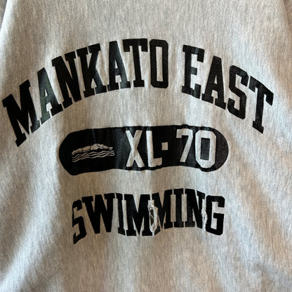 80's Champion Reverse Weave  リバースウィーブ MANKATO EAST SWIMMING カプセル３段プリント グレー(XL)/C0942R