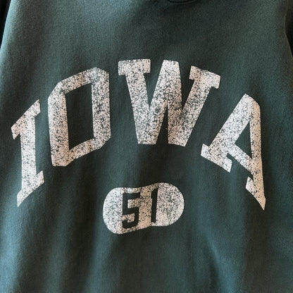 90's Champion Reverse Weave リバースウィーブ IOWA フーディー スウェット グリーン USA製(XXL)/C0946R-SO