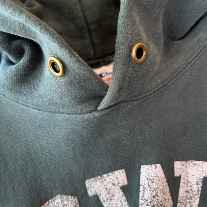 90's Champion Reverse Weave リバースウィーブ IOWA フーディー スウェット グリーン USA製(XXL)/C0946R-SO