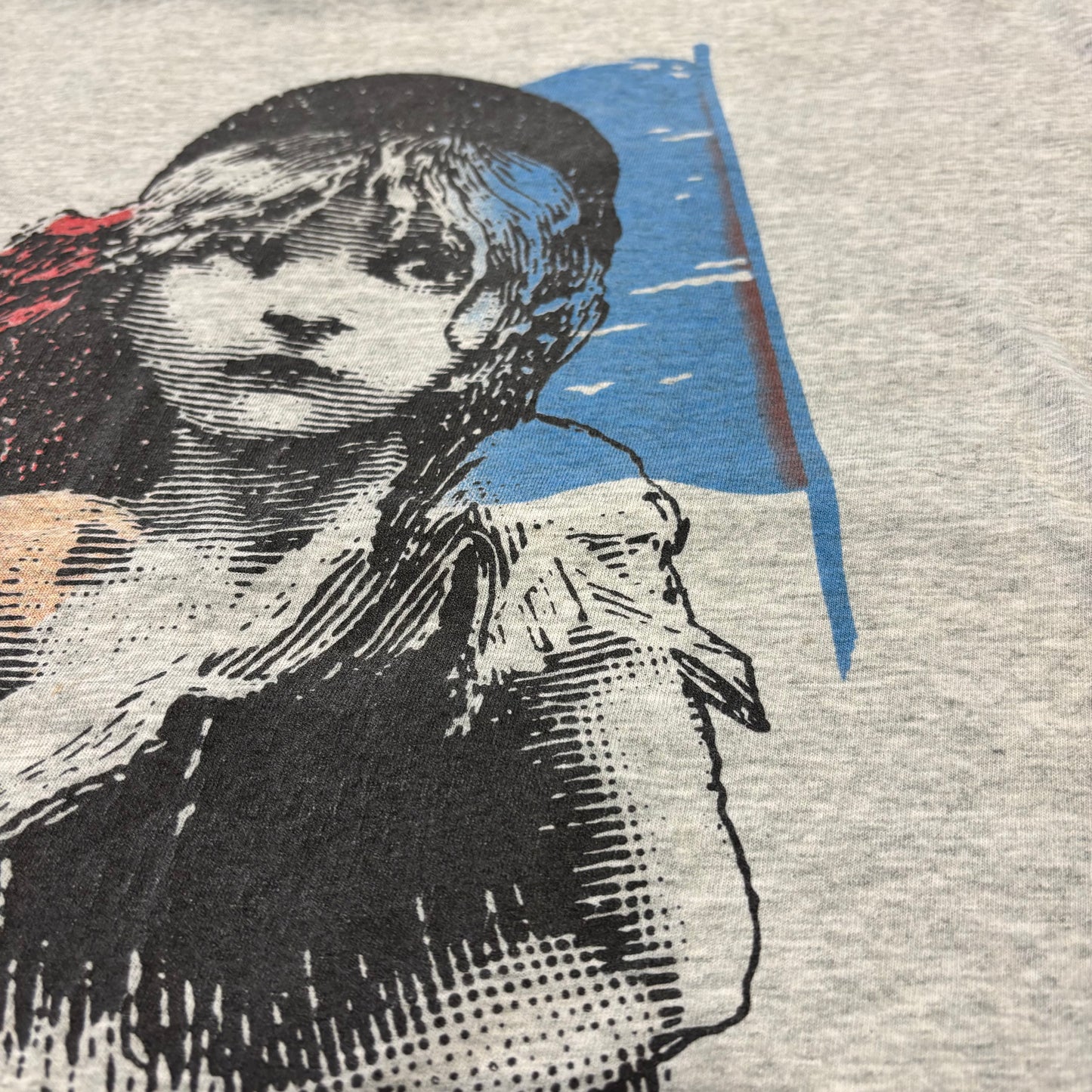 90's DEWYNTERS Les Miserables レ・ミゼラブル London コゼット ミュージカル Tシャツ グレー (L) /C0397T-SO