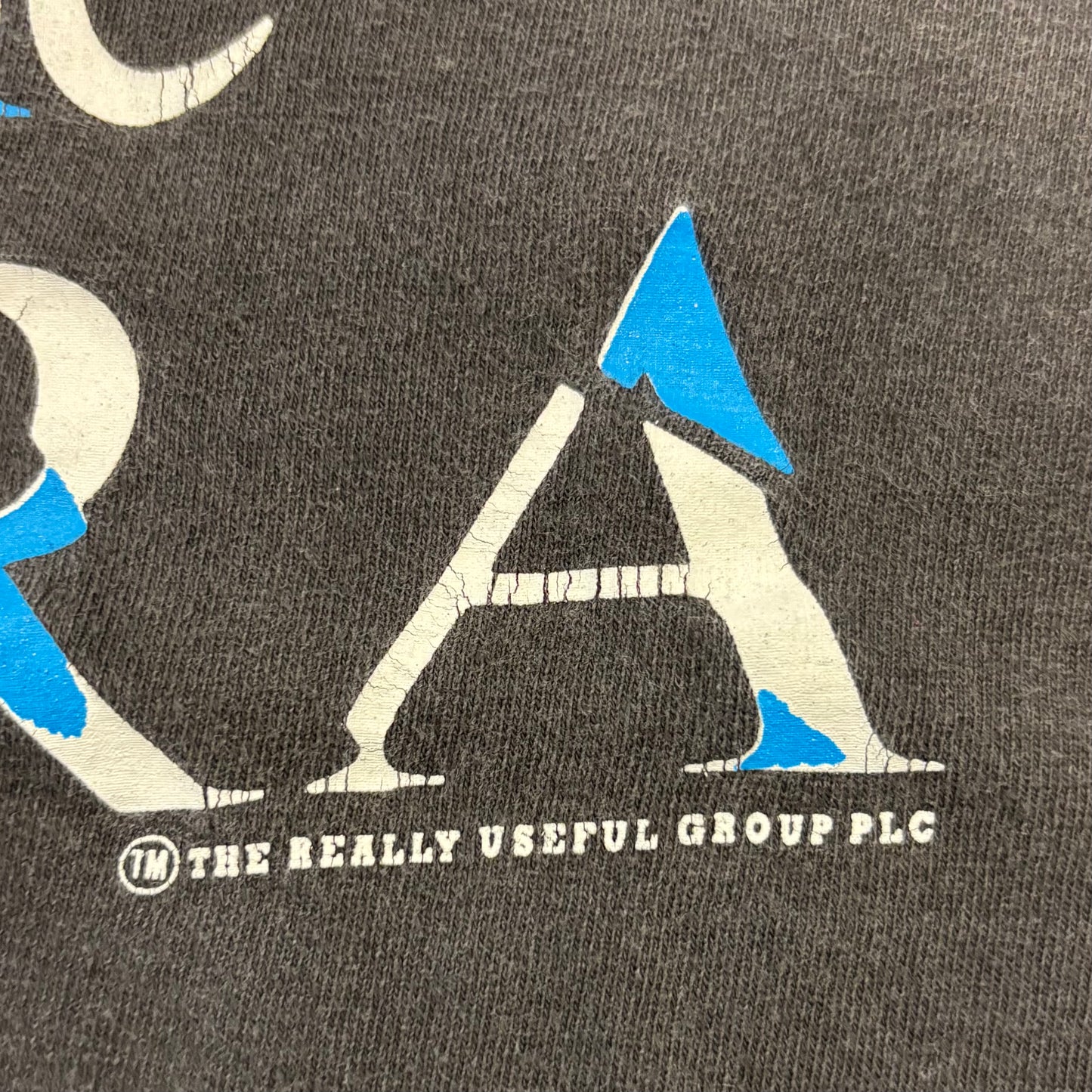 90's The PHANTOM of the OPERA オペラ座の怪人 Tシャツ 黒 (サイズ不明) /B3517T-SO