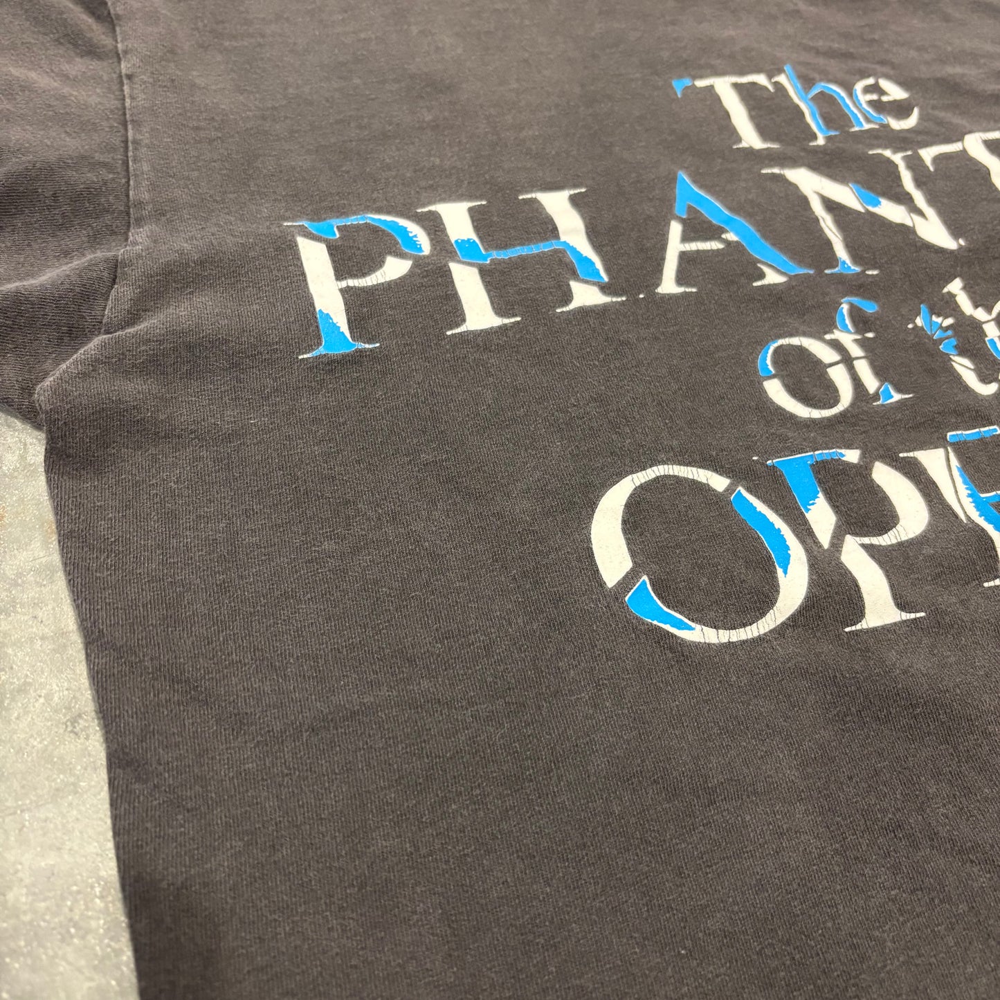 90's The PHANTOM of the OPERA オペラ座の怪人 Tシャツ 黒 (サイズ不明) /B3517T-SO