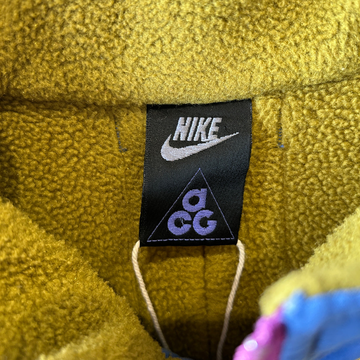 90's NIKE ACG ナイキ ハーフジップフリースプルオーバー マスタード(XL)/B3378F-SO