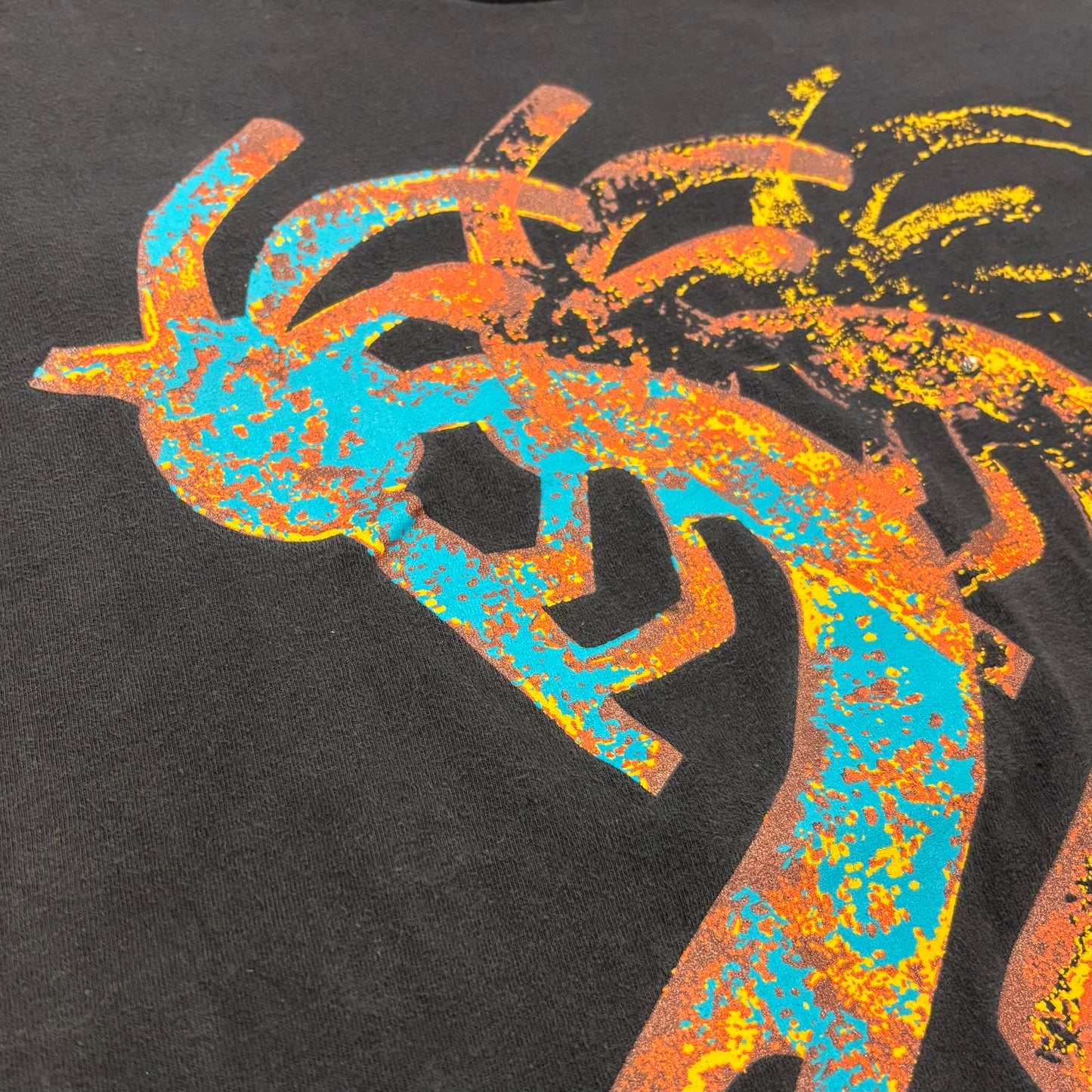 90's Hanes ヘインズ ココペリ アートTシャツ 黒 (XL) /B3516T-SO