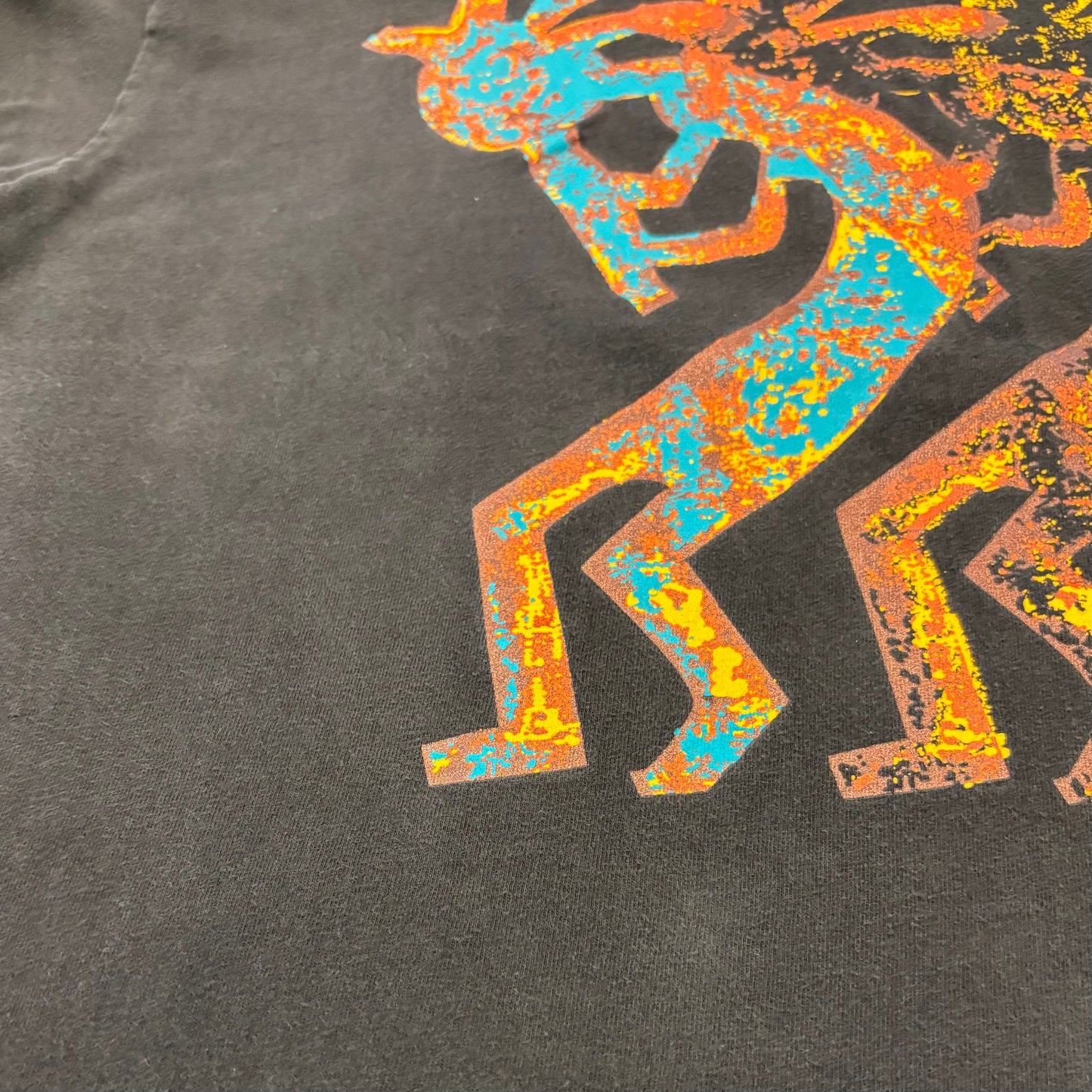 90's Hanes ヘインズ ココペリ アートTシャツ 黒 (XL) /B3516T-SO