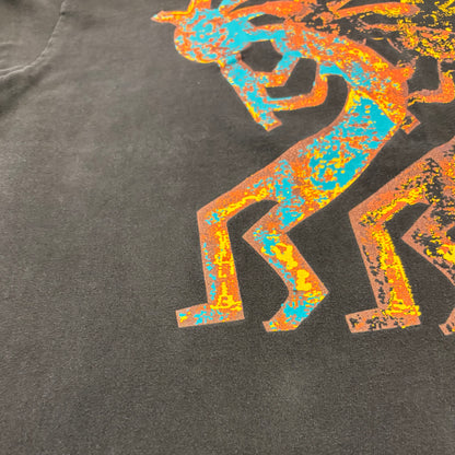 90's Hanes ヘインズ ココペリ アートTシャツ 黒 (XL) /B3516T-SO